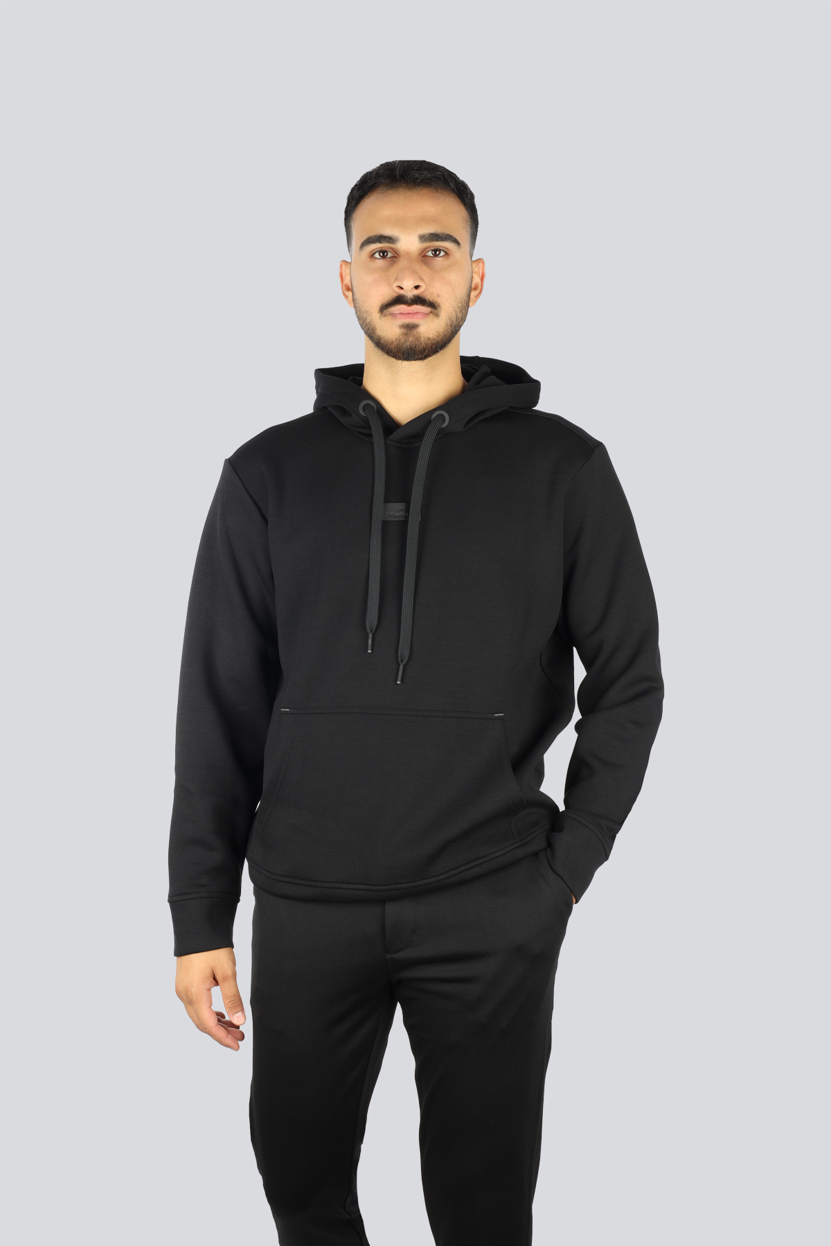 پال اند شارک سویشرت مردانه آستین بلند مشکی یقه کلاه دار معمولی سایز 15311852-011