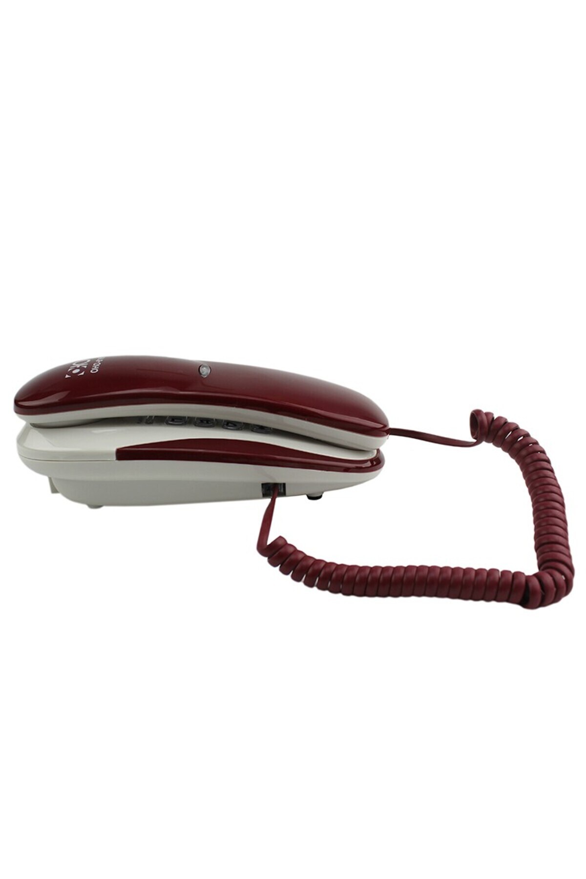 Oho-Corded landline telephone, large illuminated keys, redial function, wall mounting Red 7