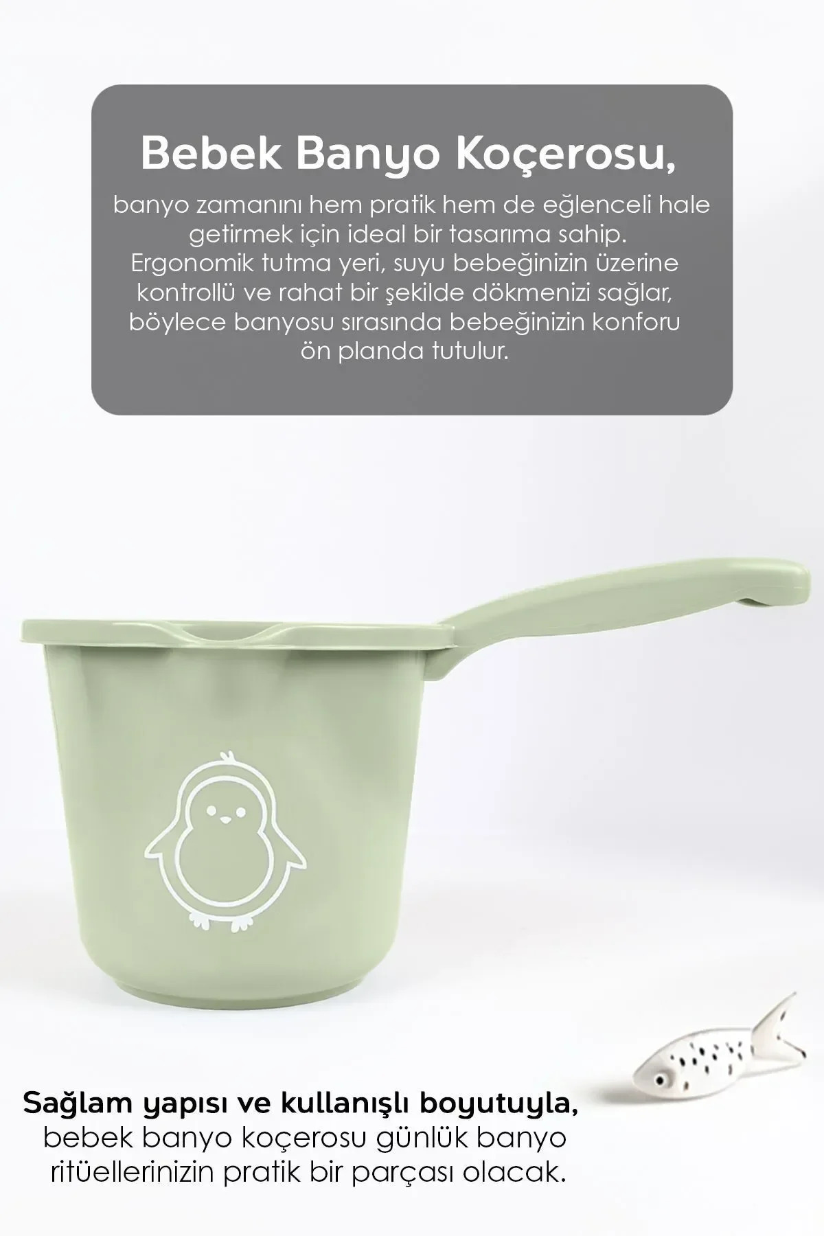 Meleni Baby 4'lü Bebek Banyo Seti - Bebek Yıkama Küveti - Vakumlu Yıkama Aparatı - Su Kovası - Maşrapa - Yeşil fotoğrafı 5 (önizleme)