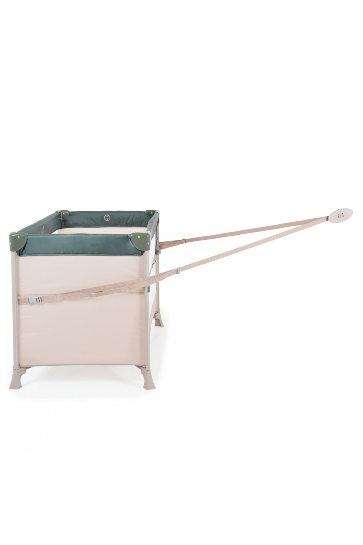 Moni-Folding children's cot with sliding side Next level Green, 3 usage options, 2 levels, seat 8