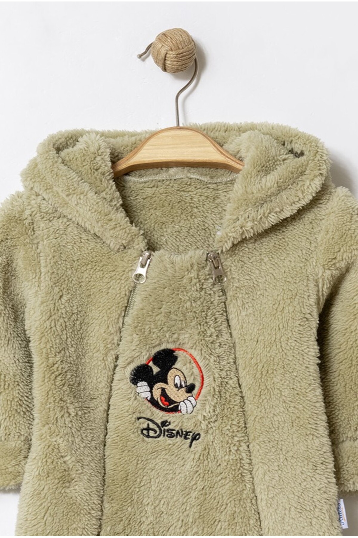 Chicsy Baby Kışlık Tatlı Disney Mickey Mouse Welsoft Bebek Tulum Kapüşonlu Çift Fermuarlı fotoğrafı 2 (önizleme)