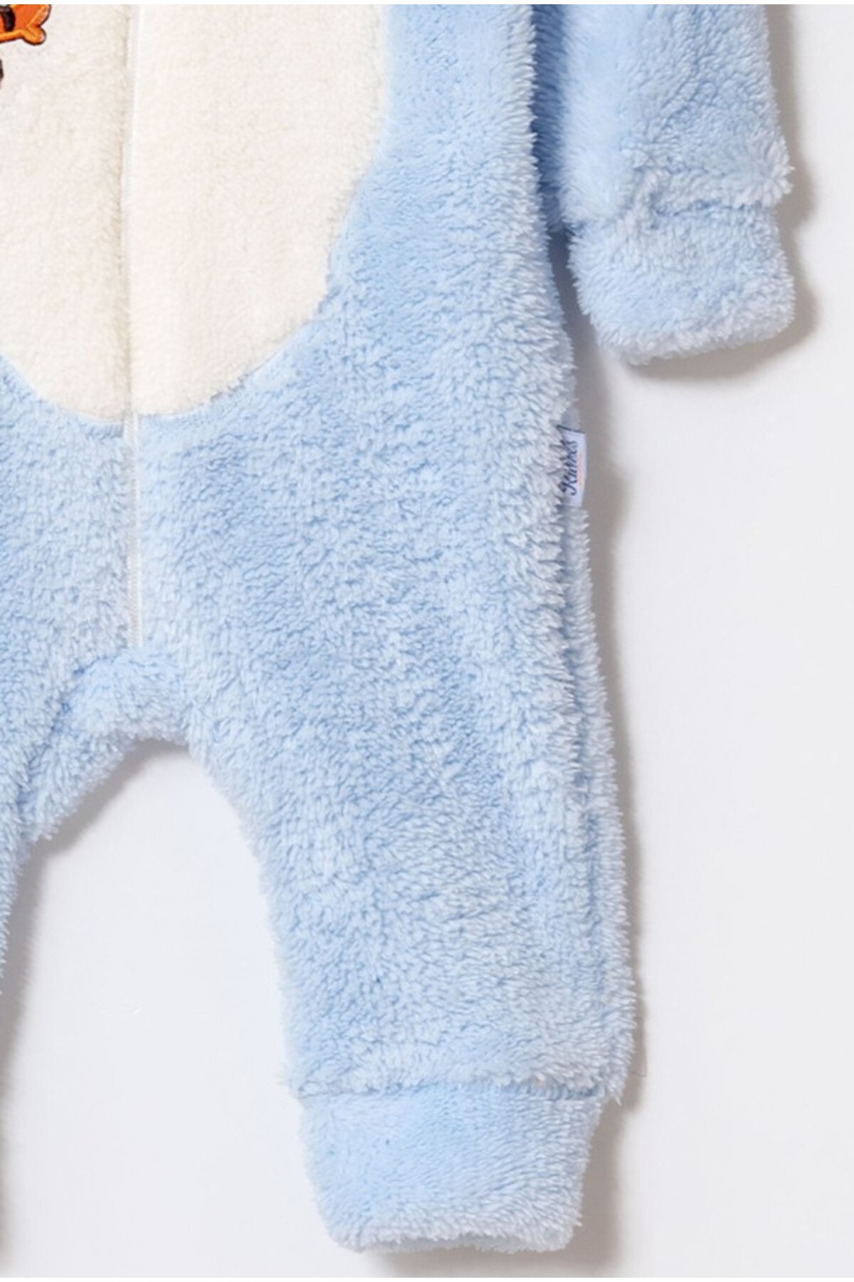 Chicsy Baby Kışlık Tatlı Kaplan Nakışlı Fermuarlı Welsoft Bebek Tulum fotoğrafı 3 (önizleme)