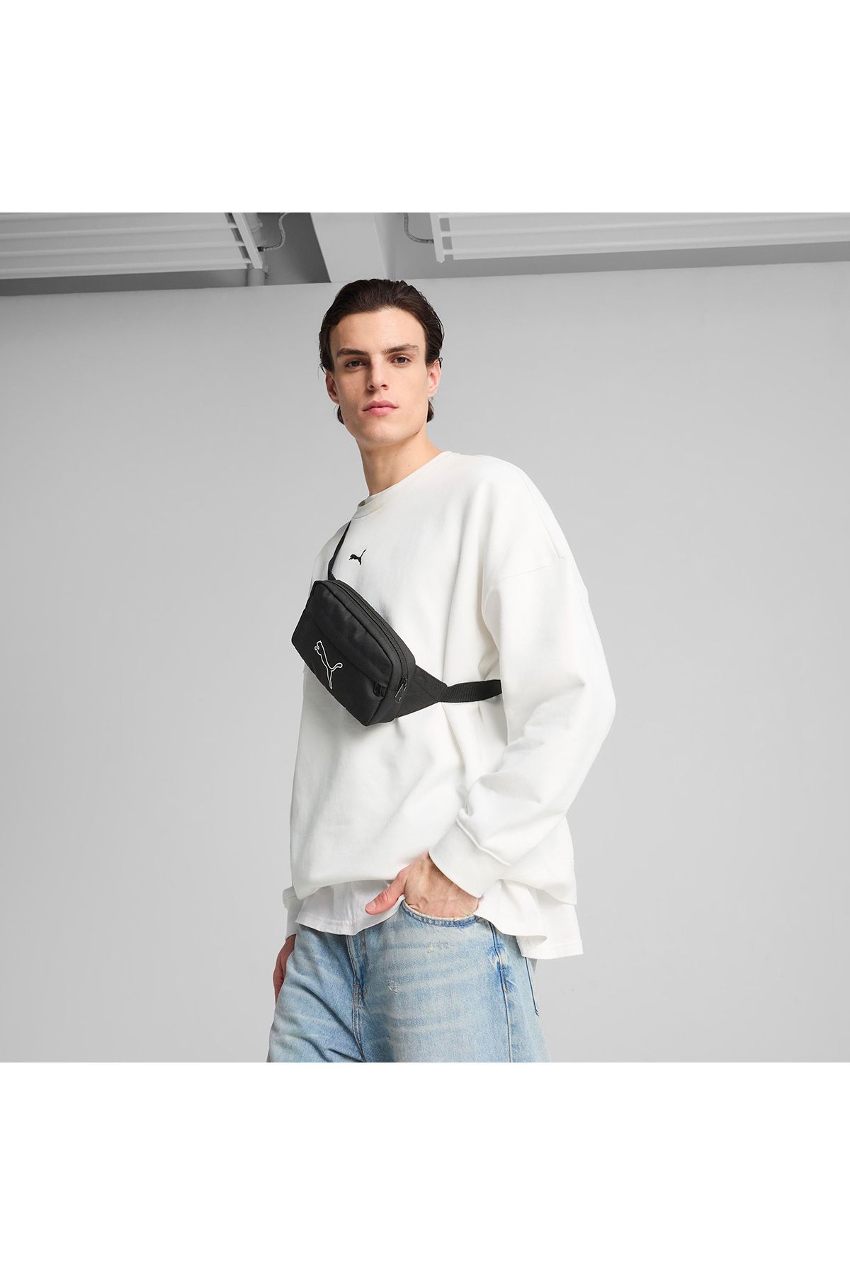 Puma Plus Waist Bag Unisex Siyah Günlük Stil Bel Çantası 09118401 görsel 3