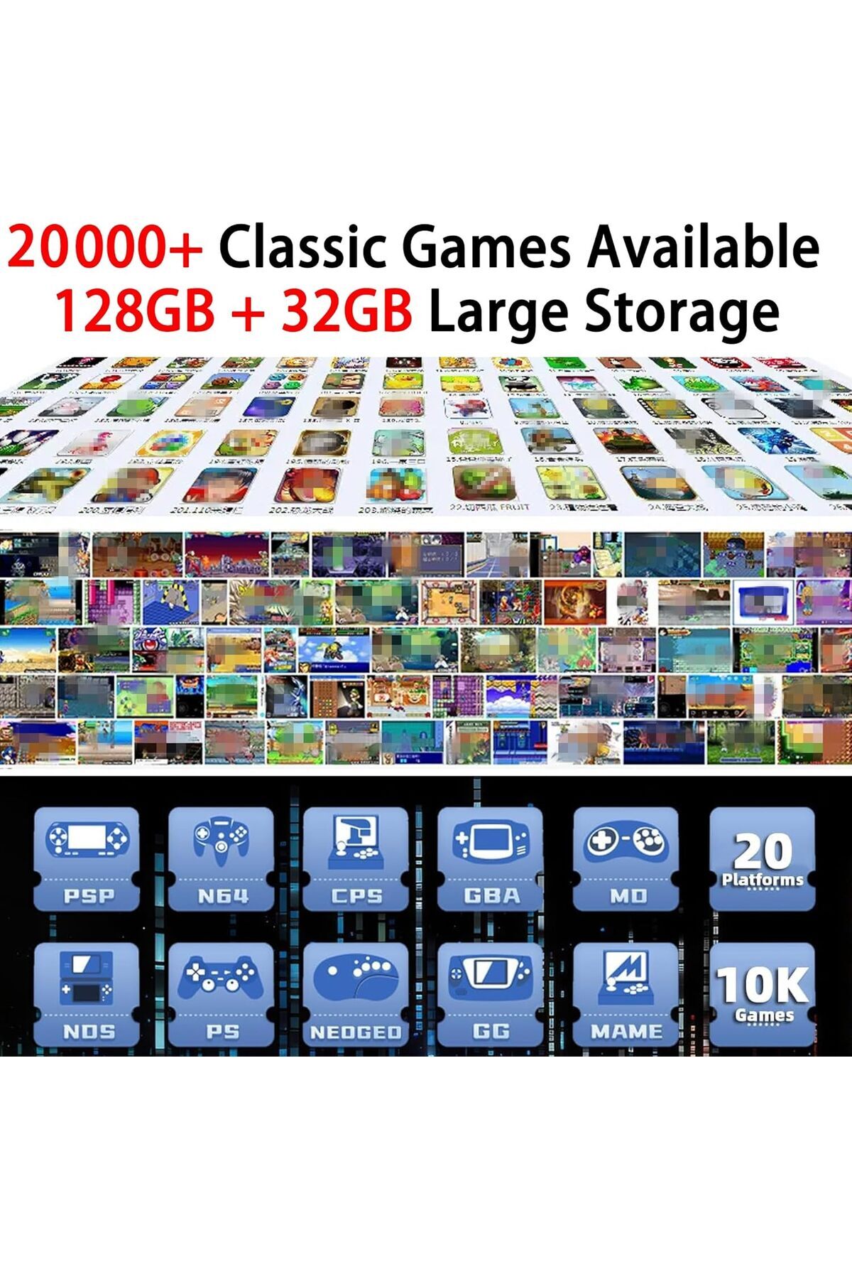 Game-SJWOW R36S Handheld Retro Gaming Console Linux System with 32+128G TF Card, Preloaded with 20000+ Cl 5