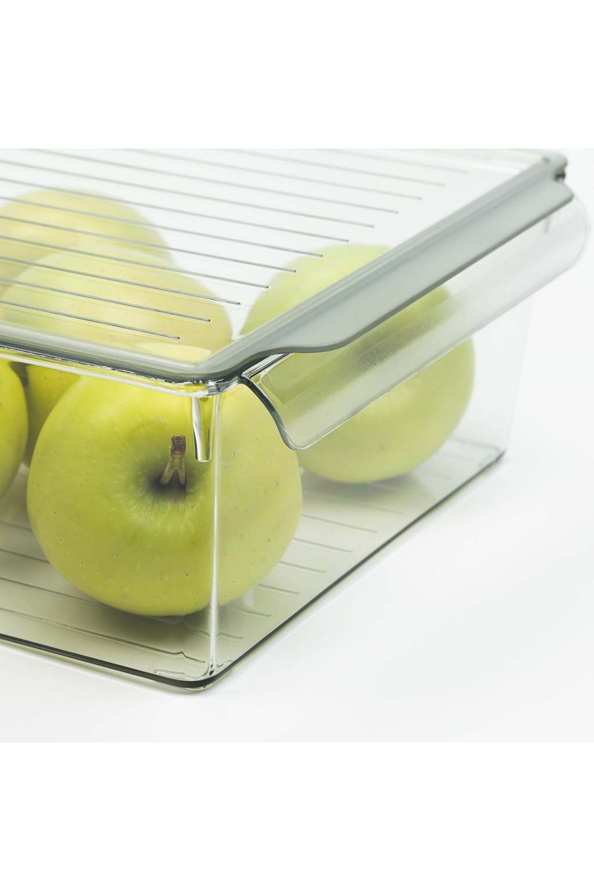 devigo-Refrigerator Organizer with Lid – Transparent, Unbreakable and Scratch-Resistant L 2