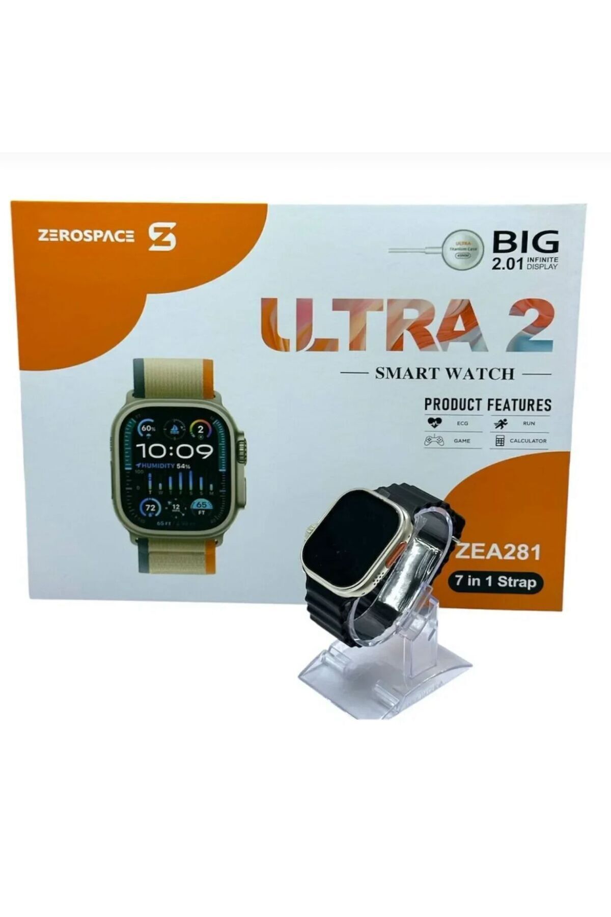 ULTRA-2 PCS COMBO Smart Watch With Amoled Display,7 Custom Straps Advanced Health & Fitness Tracking 4