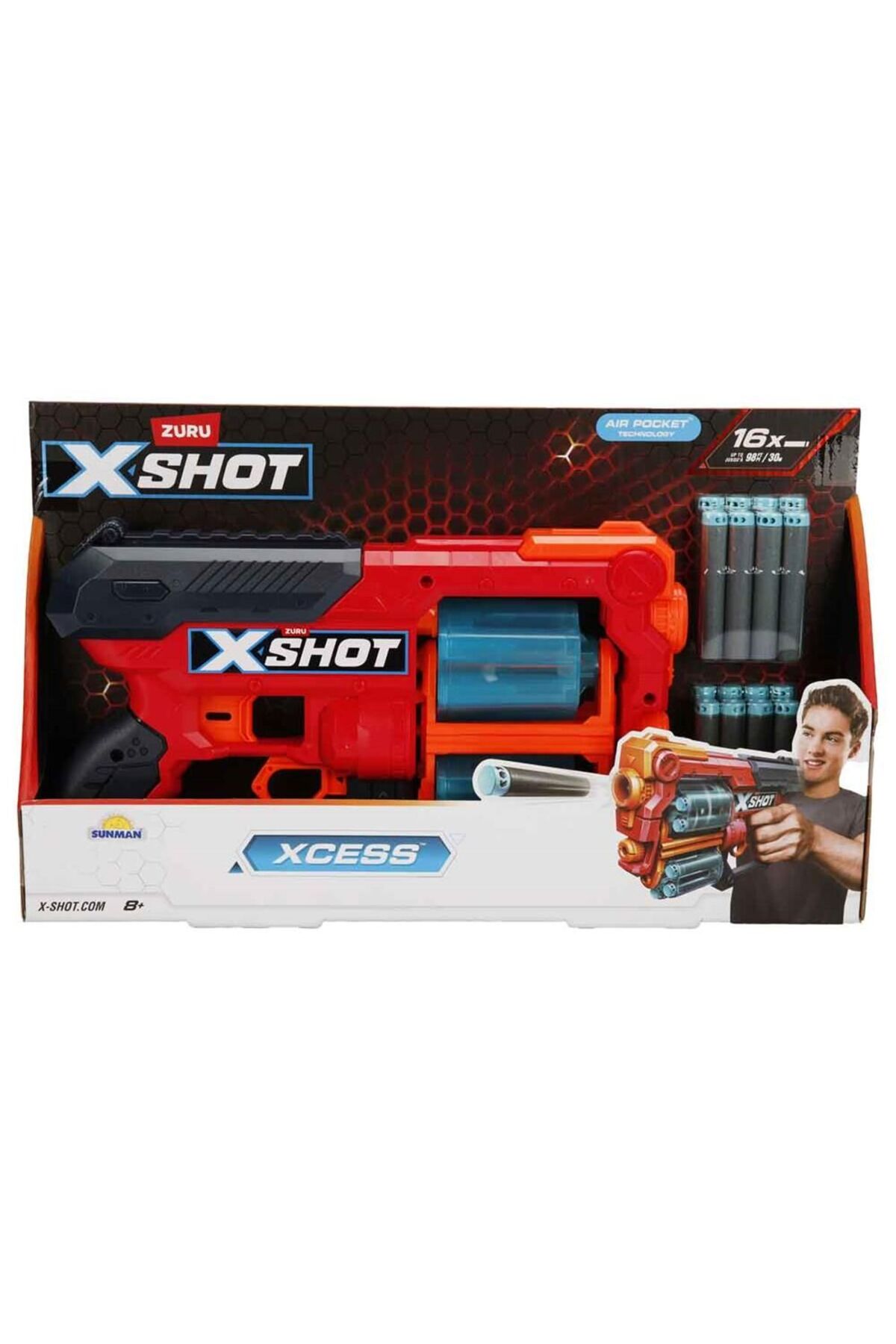 Genel Markalar X-shot Xcess 16 Mermili Sünger Dart Atan Silah