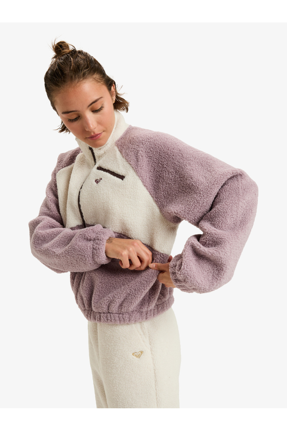 Roxy Waves Of Warmth Colorblock – sportowy sweter dla kobiet