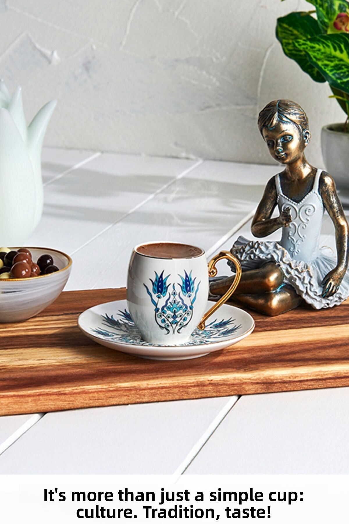 Karaca İznik 6 személyes kávéscsésze készlet 80 ml arany