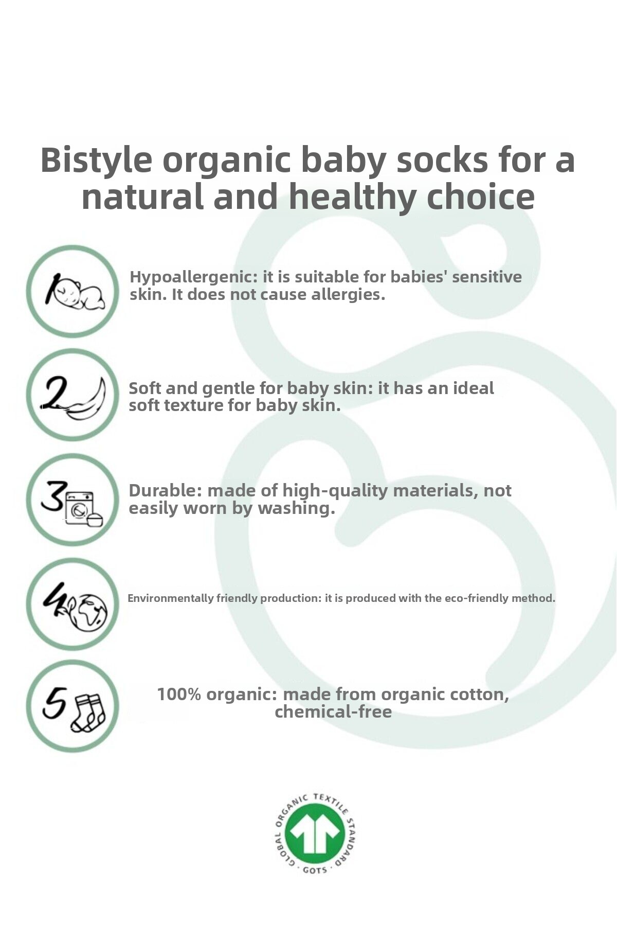 نسی‌ورلد بیستایل جوراب‌های بامبک پنبه‌ای دو تکه مدل بیبی‌فت با صورت بامزه، BS30103 آبی-سفید