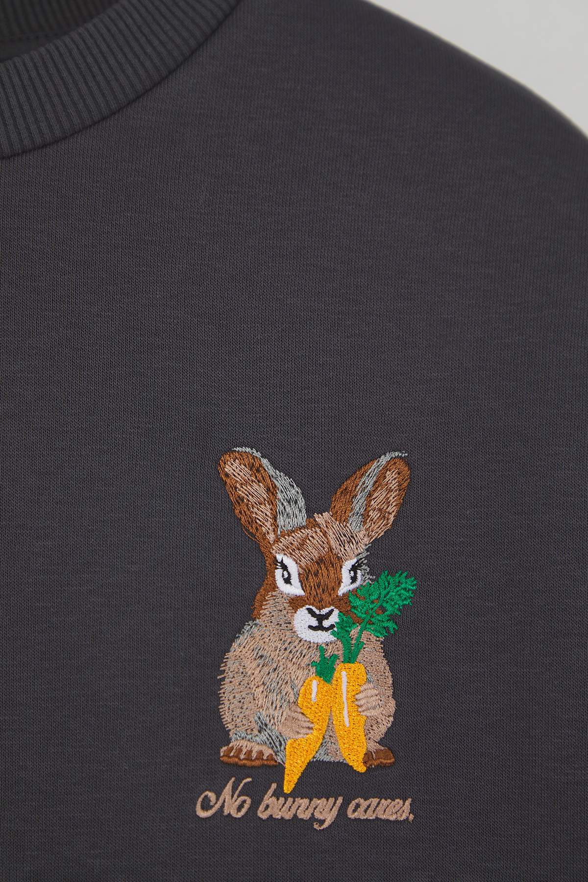 Trendyolmilla  Antrasit Animal Nakışlı Regular/Normal Kalıp Kalın İçi Polarlı Örme Sweatshirt TWOAW24SW00196 - Görsel 6