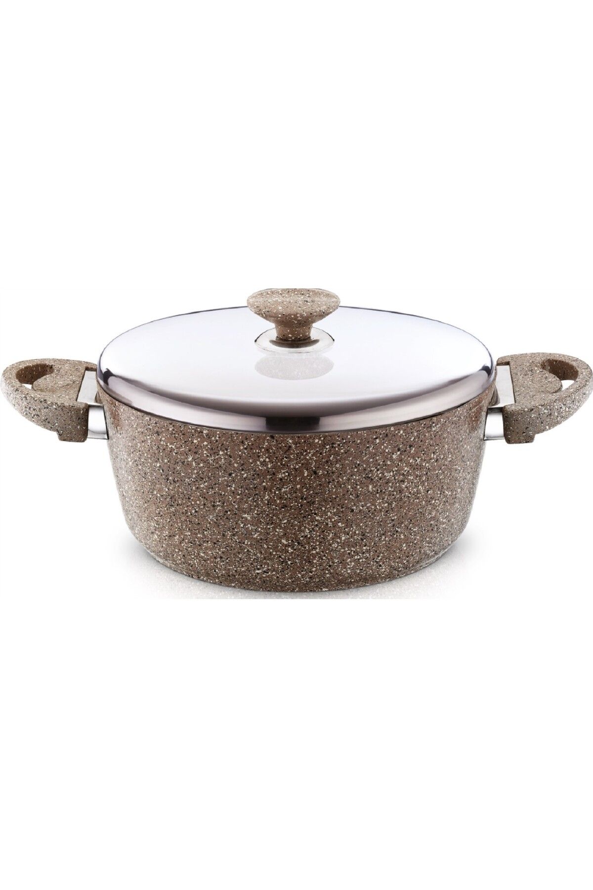 SAFLON-Granite Cooking Pot With Stainless Steel Lid. Capacity 32 CM / SF3632GR 1