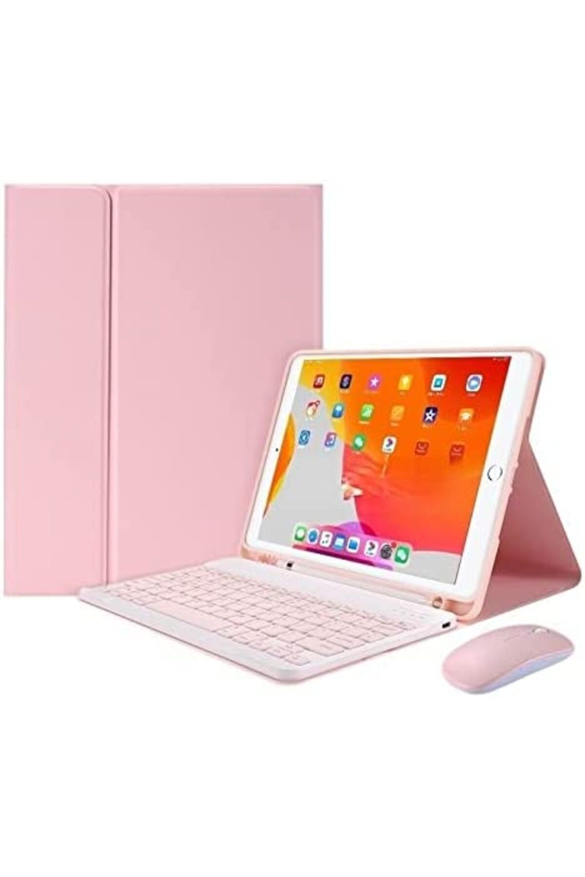 SIGLOO-Wireless Bluetooth Keyboard and Mouse Case for iPad 2021 2020 2019 10.2 inches light green 1