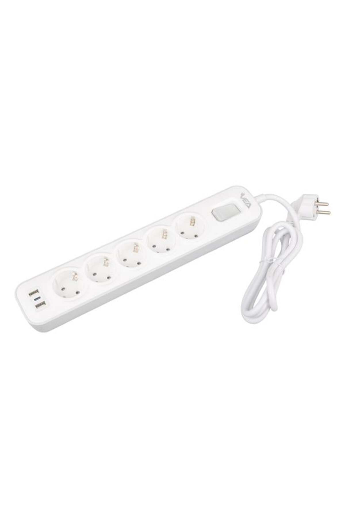 VEA-Ve-Nova105U a Class 5'Li 2 USB'Li Switched 1.5 Meter Current Protected Socket 7