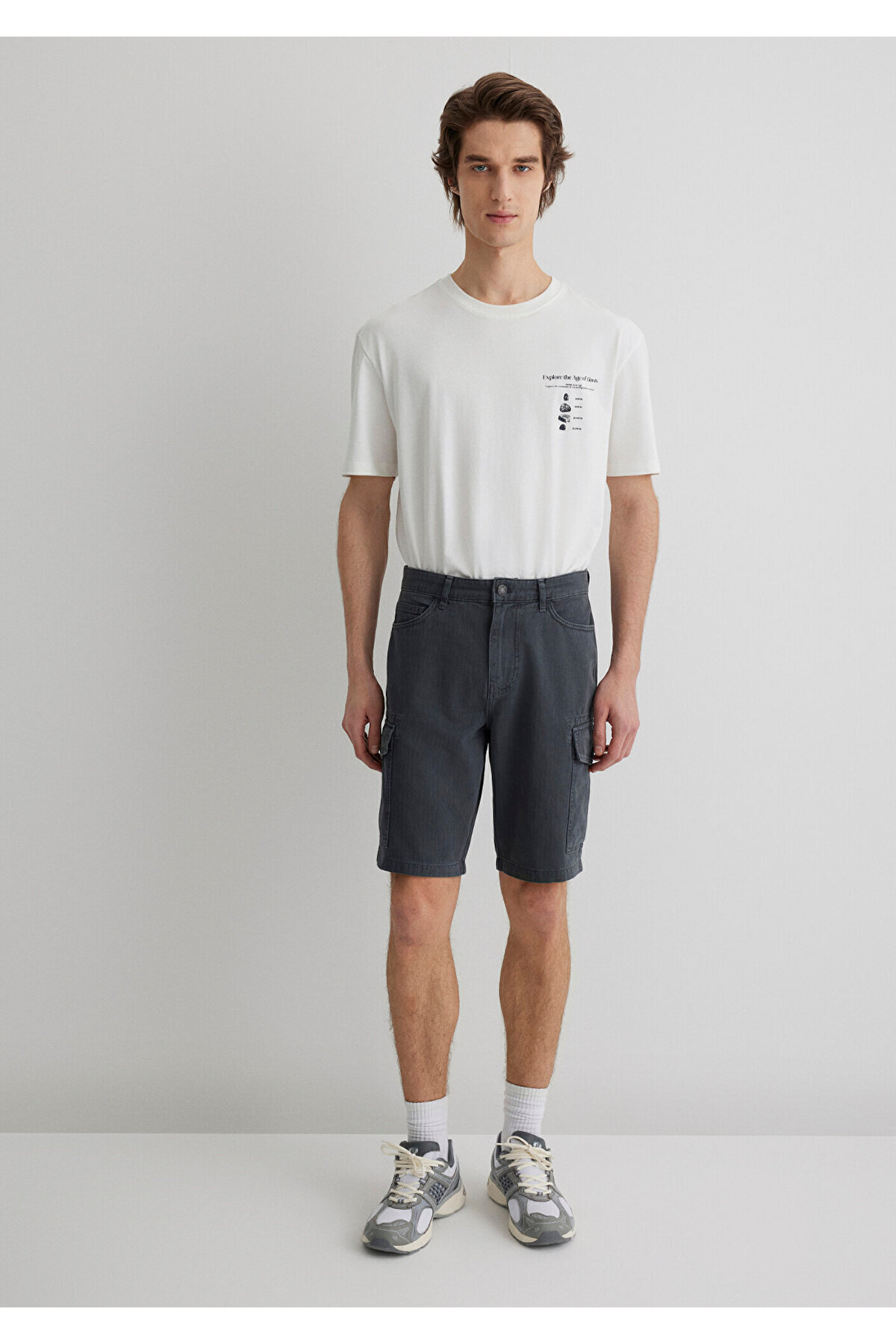 Mavi-Pantaloni scurți cargo bleumarin 0410287 -80776 4