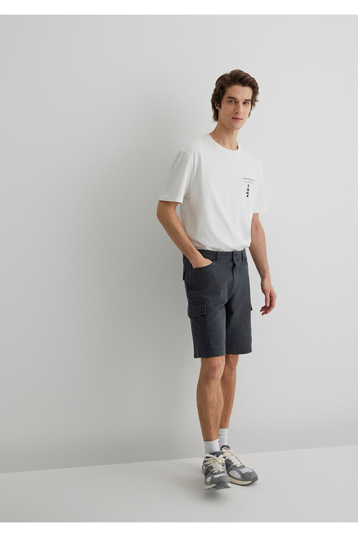 Mavi-Pantaloni scurți cargo bleumarin 0410287 -80776 2