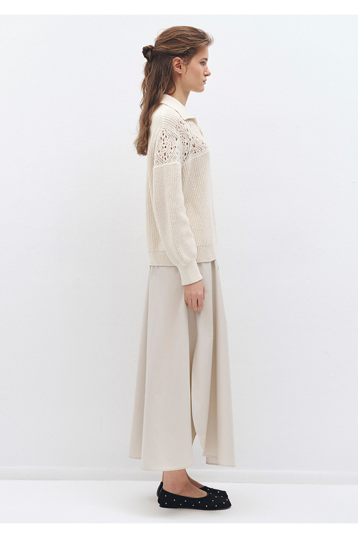 Mavi-Polo Neck / Loose Comfortable Sweater Dragon No: 1710640 -82127 5