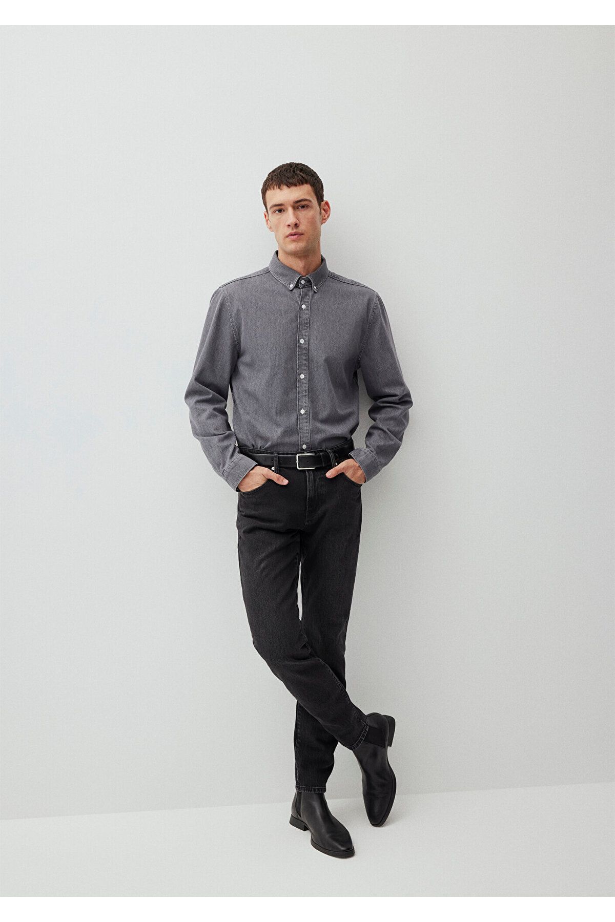 Mavi-London Classic Denim Jeanshose in Anthrazit 0010172 -87848 2