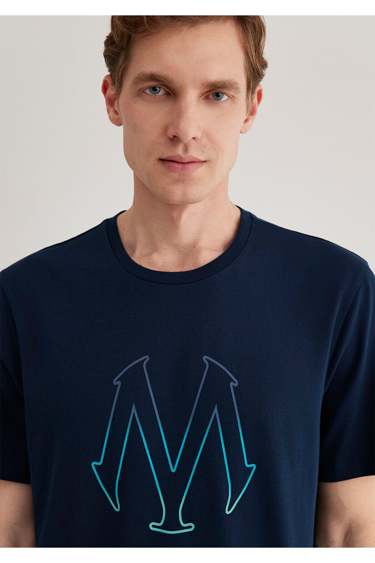 Mavi-Tisort з логотипом темно-синій Tisort Regular Fit Regular Cut 061063570490 6