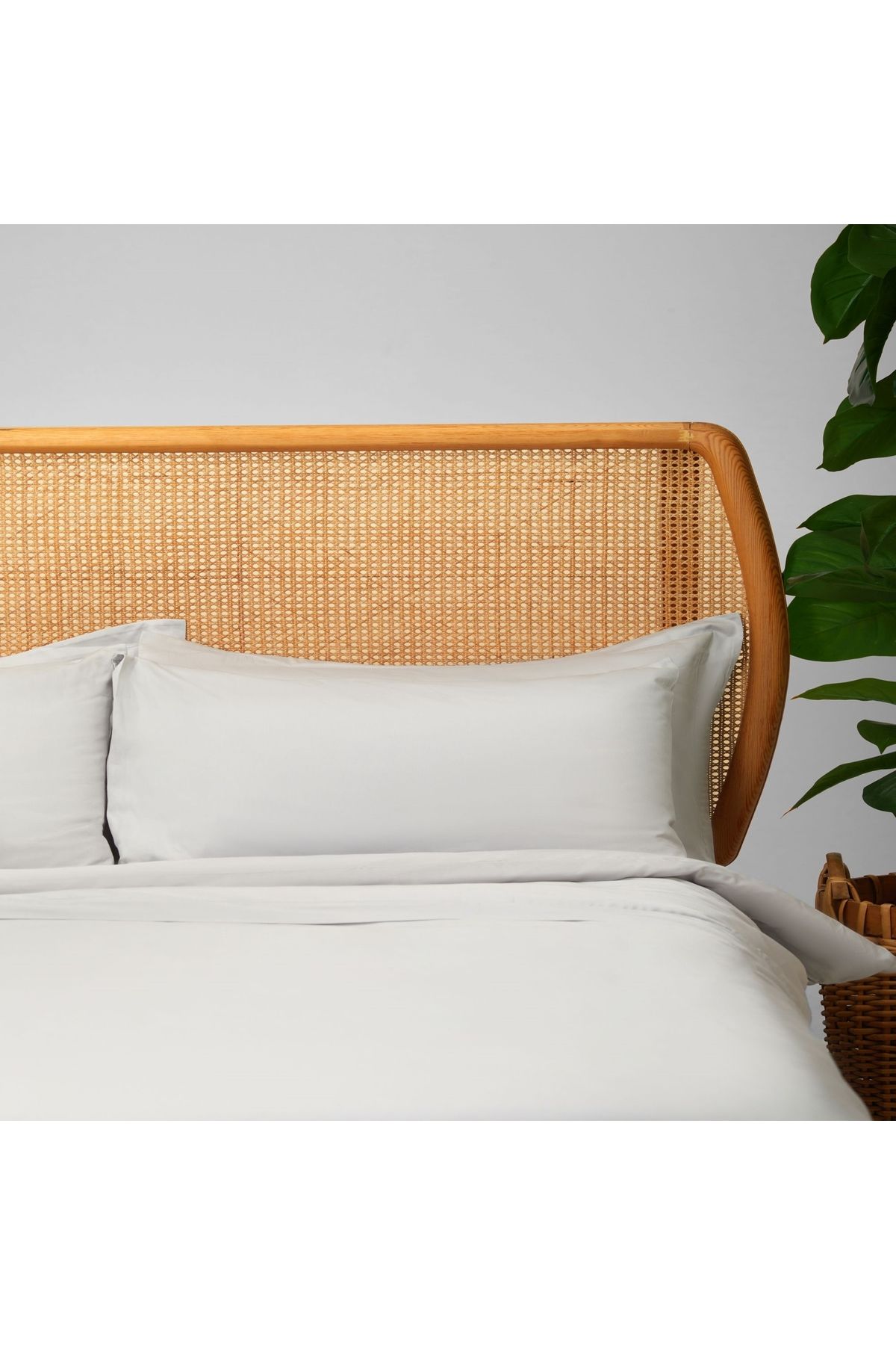 Linens-Mix&Match Cearşaf de pat de o singură persoană din satin de bumbac Gri 1
