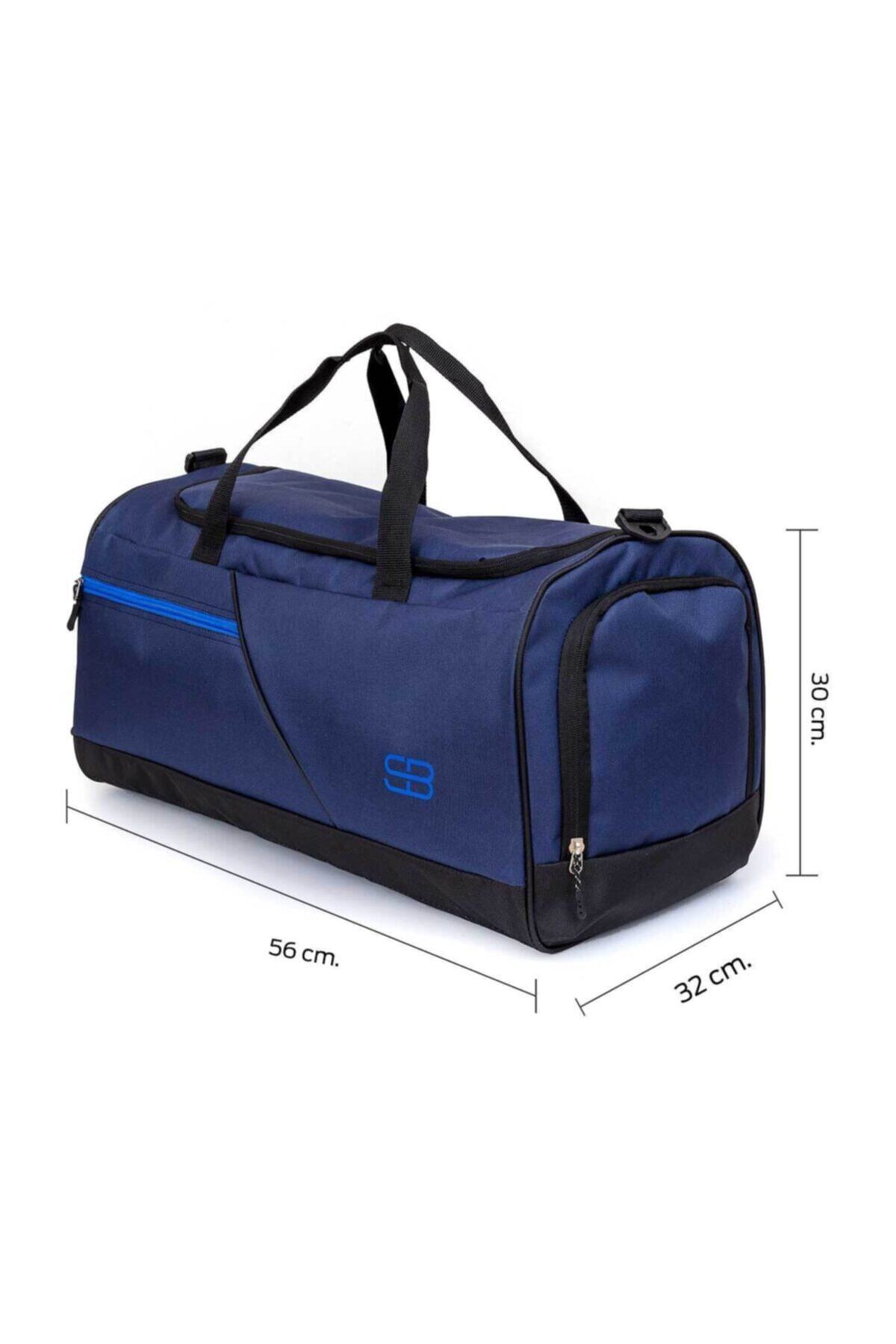 Solo Bag  Ayakkabı Gözlü Termoslu Büyük Boy Unisex Lacivert Spor Fitness Ve Seyahat Çantası - Görsel 7