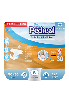 Dr. Pedical Belbantlı Hasta Bezi Small Küçük Beden 120 Adet