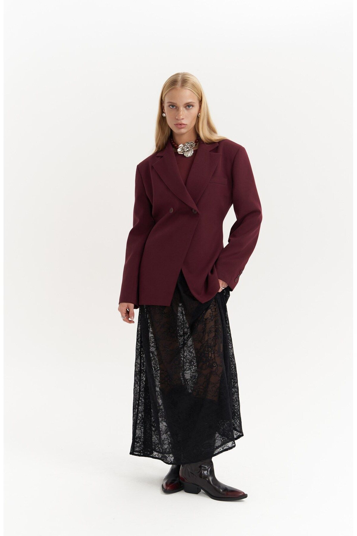 MAİ COLLECTİON-Allegany Claret Red Blazer – v páse 5