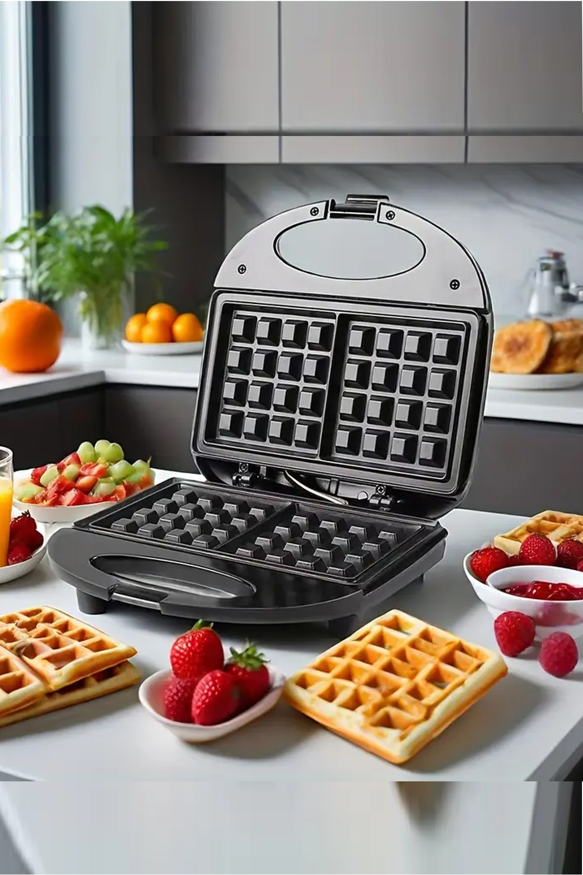 Cyber-2 Slice Waffle Maker with Non-Stick Plate 1