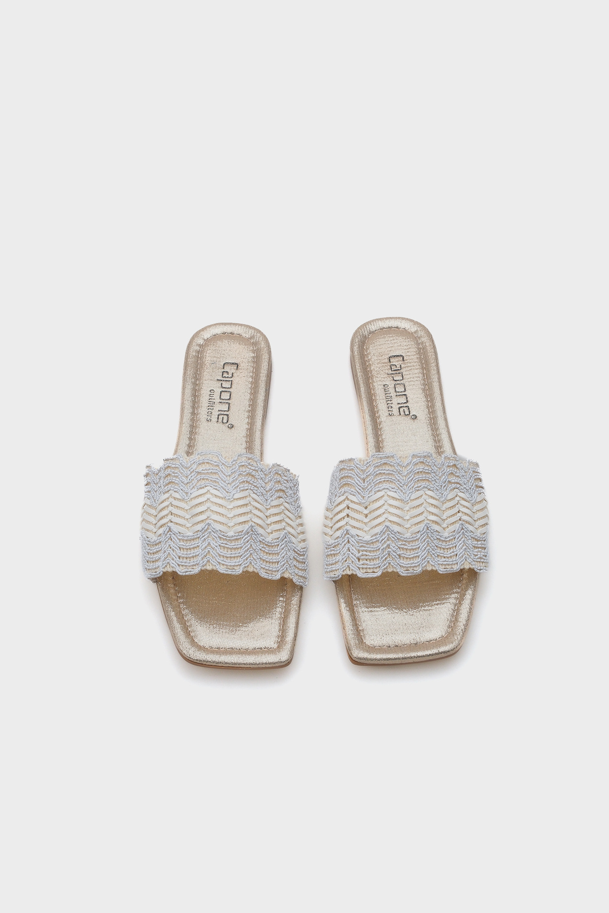 Capone Outfitters-Γυναικείες παντόφλες Katya Flat Heeled Shiny Blunt Toe 5