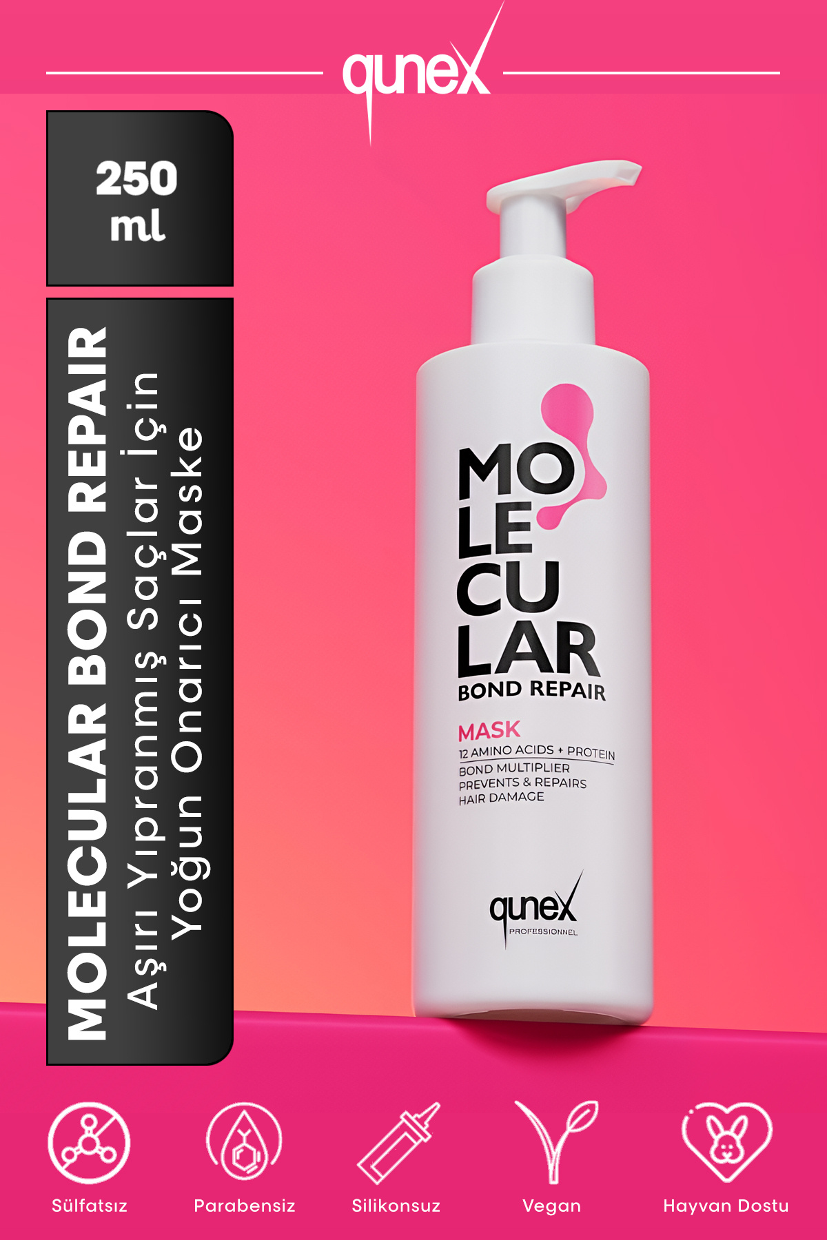 Bond Repair Aşırı Yıpranmış Yanmış Saçlar İçin Yoğun Onarıcı Moleküler Maske 250ml