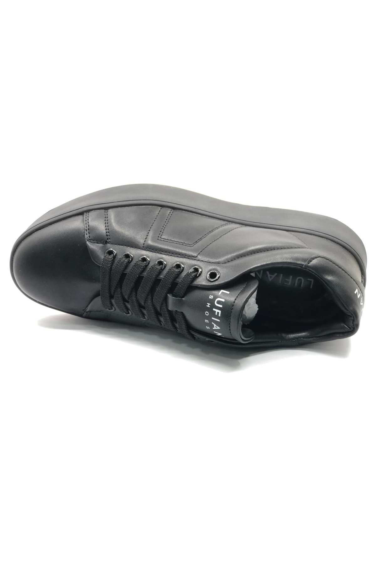 Lufian  112230227 Zeus Sneaker Erkek Deri Ayakkabı SİYAH - Görsel 5