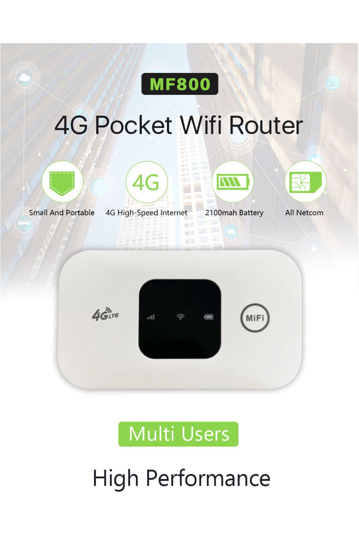 ENAR-4G portable WIFI card insertion mobile car MIFI wireless mobile router convenient WiFi router LTE 2