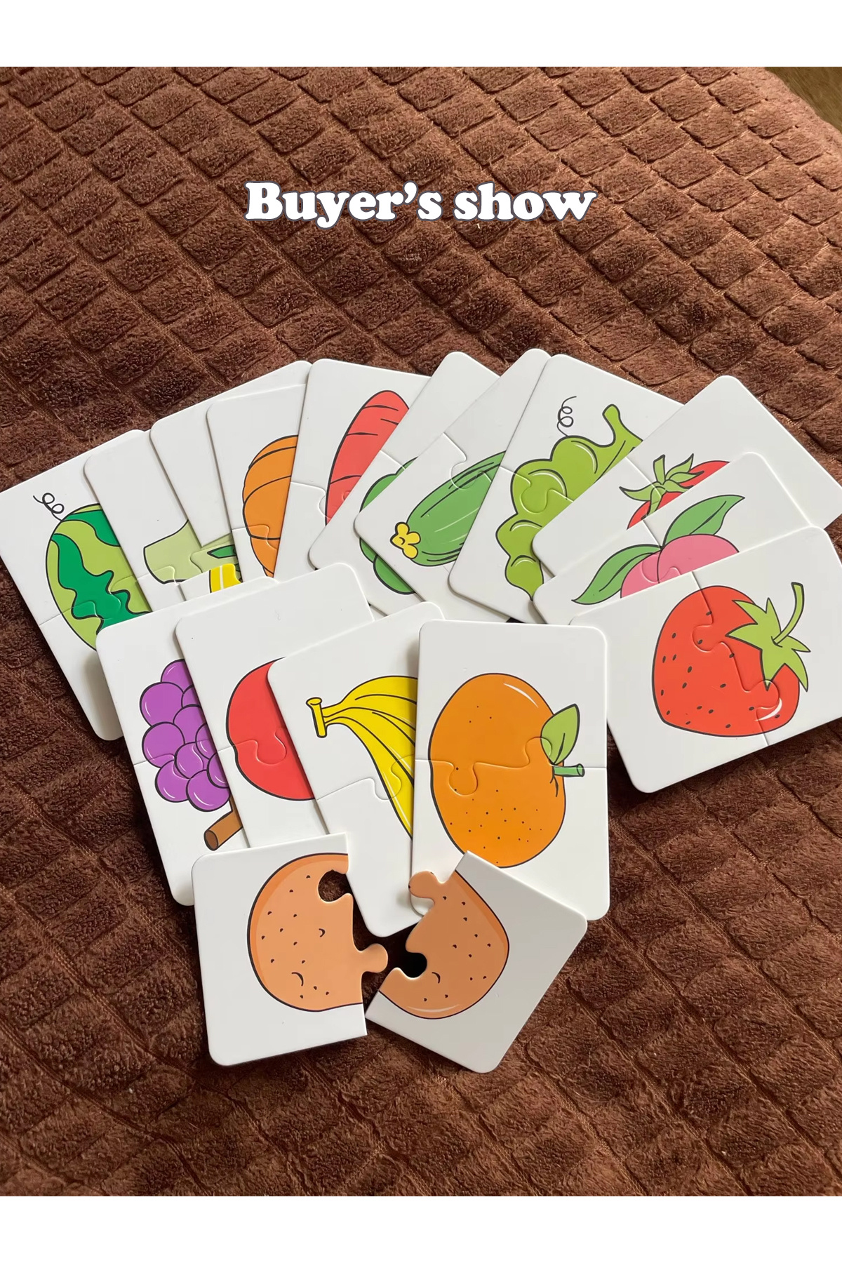 Choice لعبة أحجية مطابقة الفواكه مكونة من 32 قطعة للتعليم المبكر للأولاد والبنات