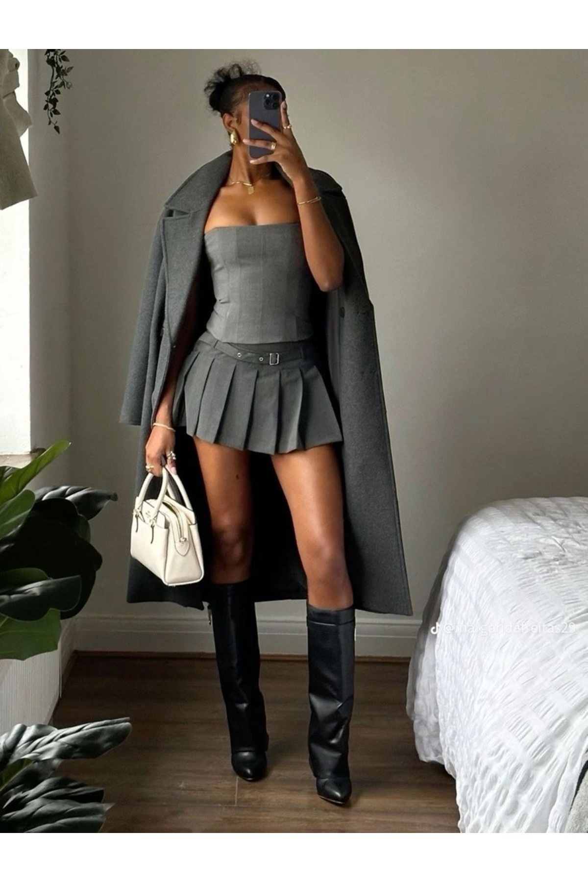 MYVOLANTE  Volante Tozluk Detaylı Siyah Kadın Topuklu Çizme - Görsel 6