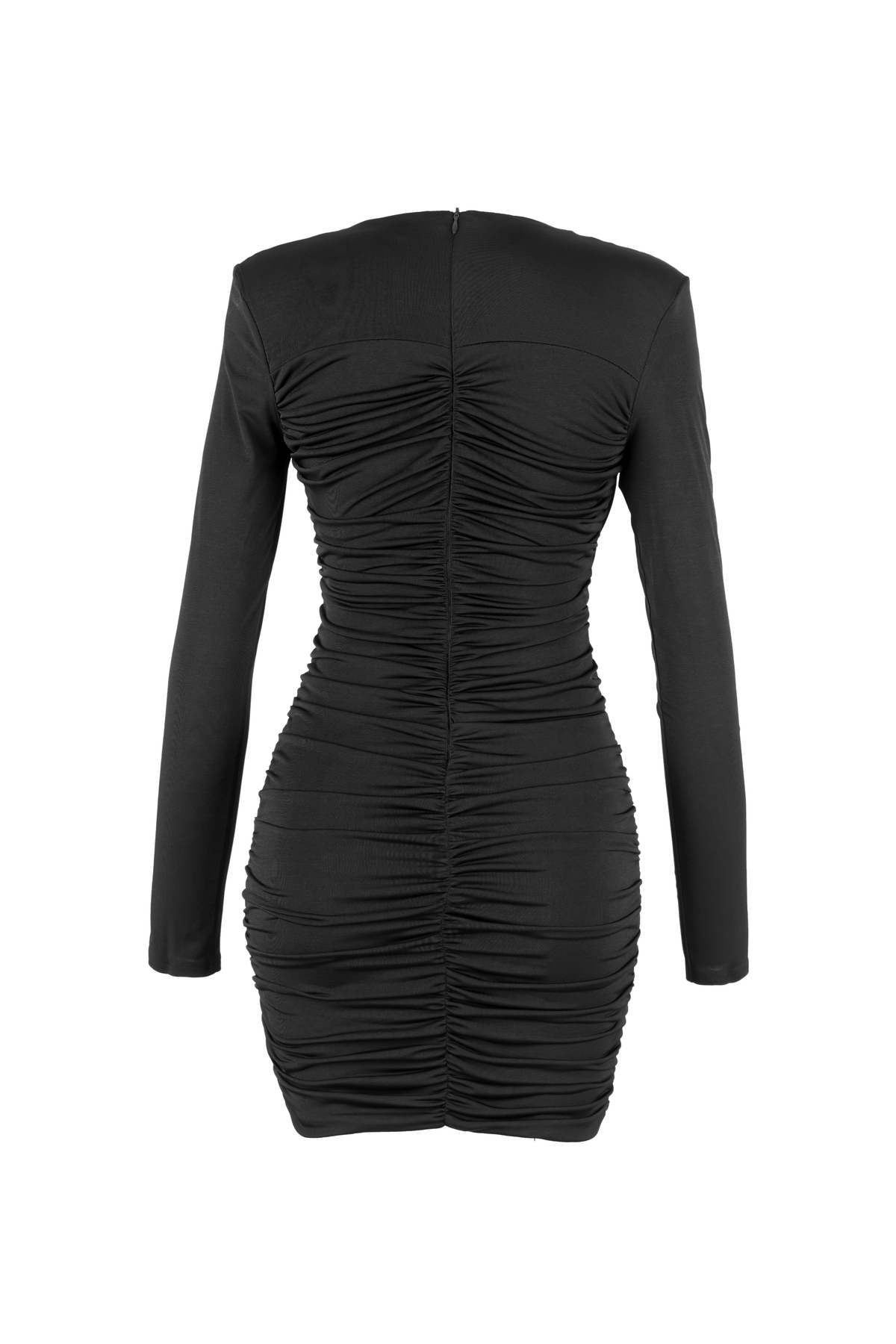 LACENOA  Eleni Drapeli Mini Elbise Siyah - Görsel 5