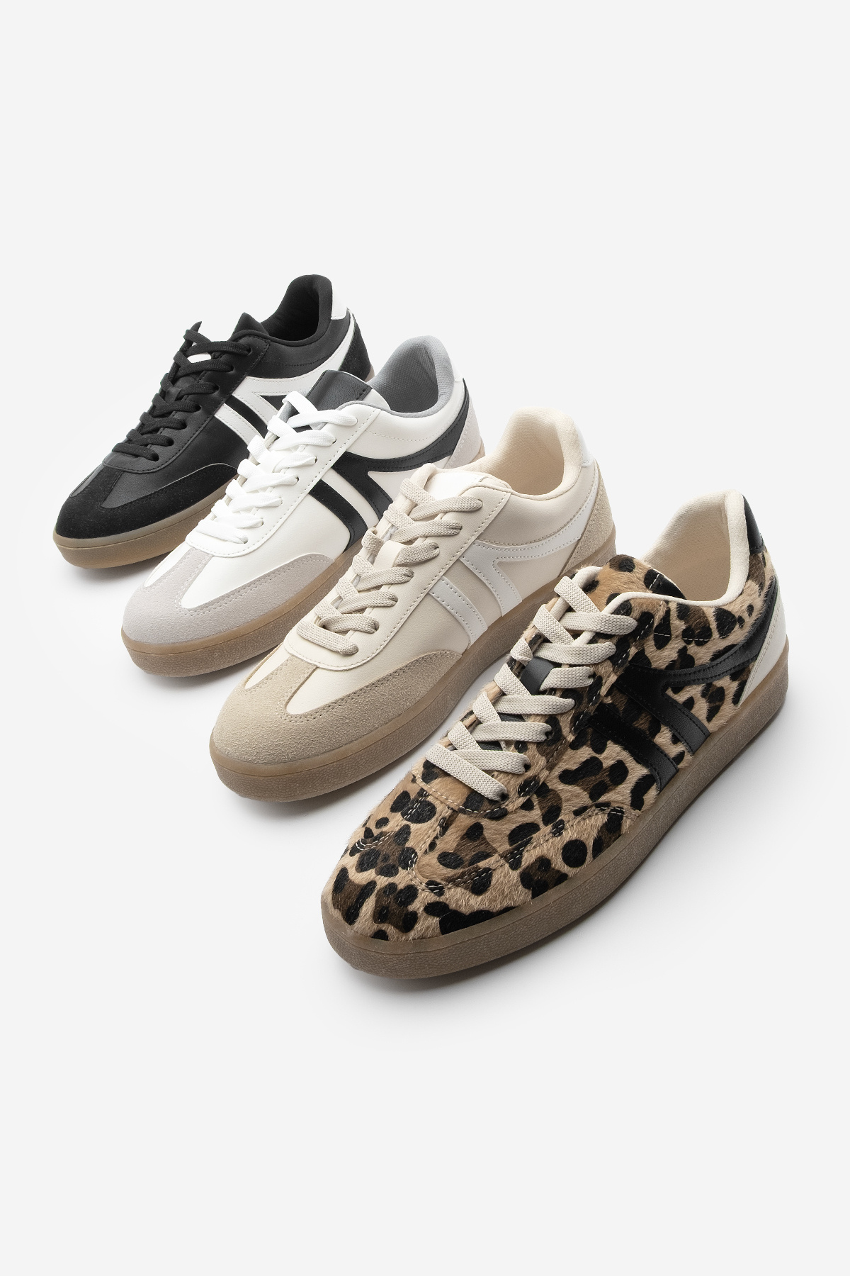 Marjin-Tiyone Schwarzer Damen-Sneaker – Sportschuhe mit Schnürung und flacher Sohle 8