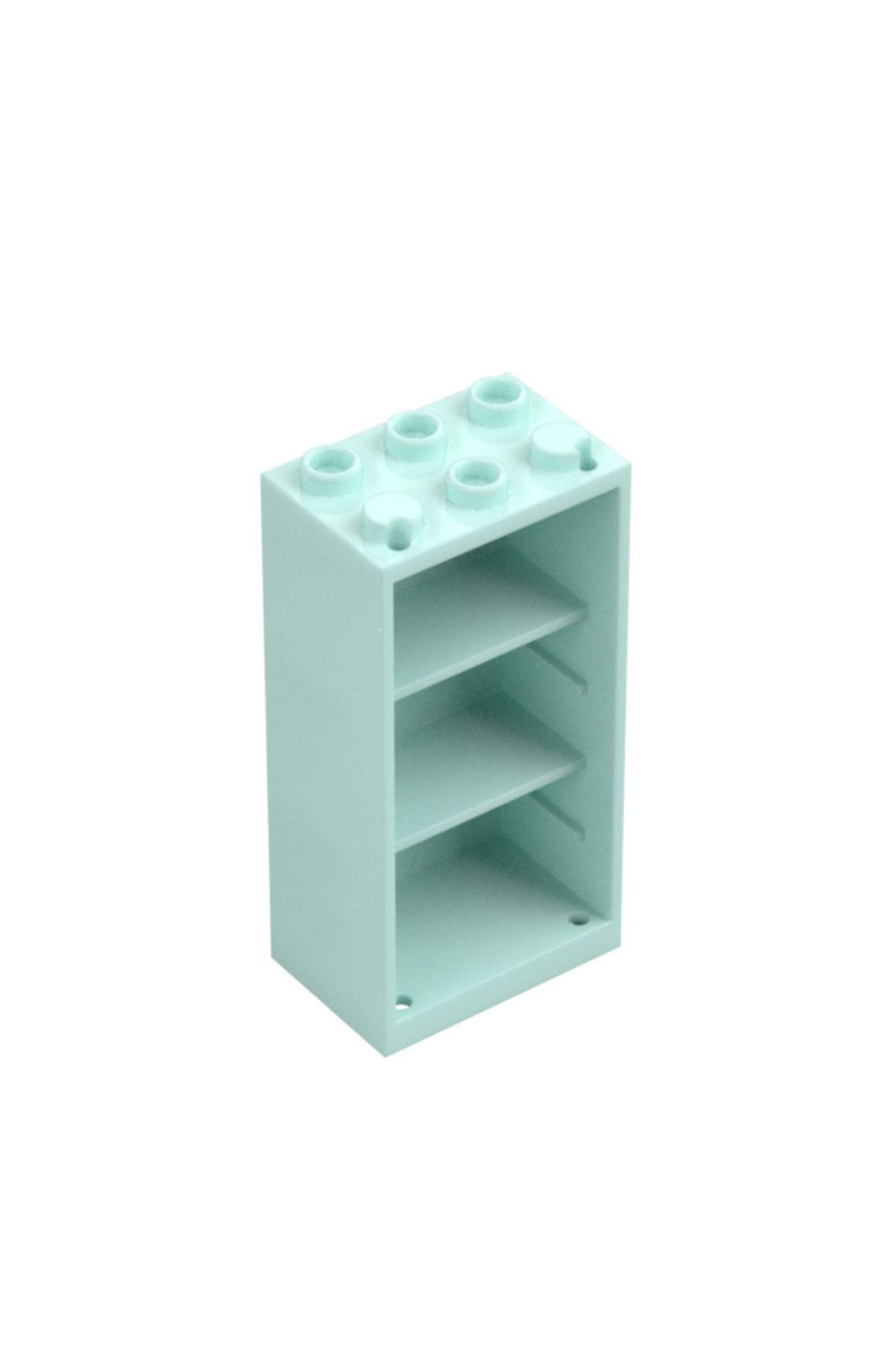 LEGO-Accessory Moc Custom Minifigure Modular Building Building Office Room 2 X 3 X 5 Water Green Cabinet 1