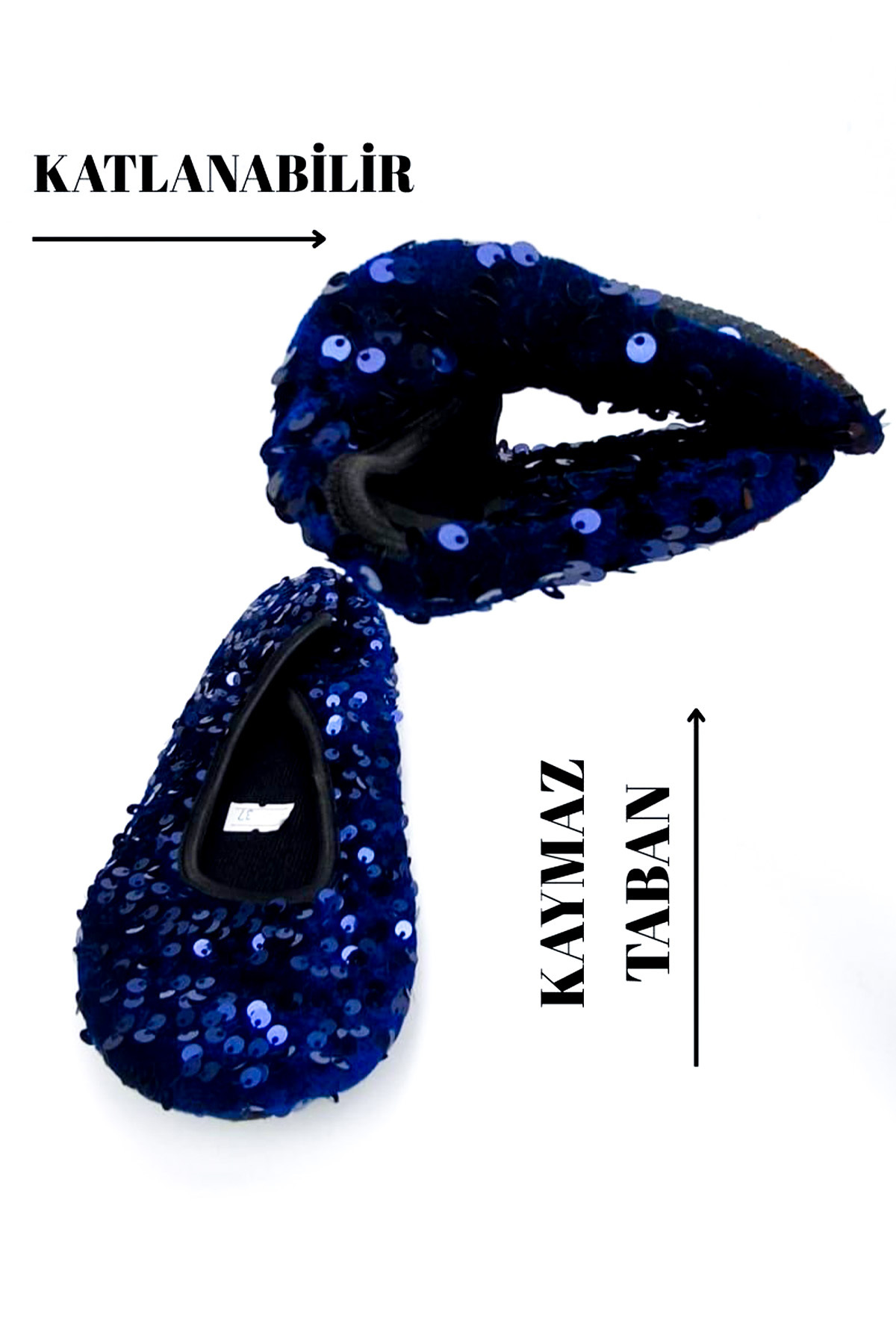 CEYDA SHOES PULLU Kadife Ev,hac, Umre , Hediye, Günlük Babet,Pull Payet Babet, Panduf, Patik, Gösteri Pisi Pisi görsel 4