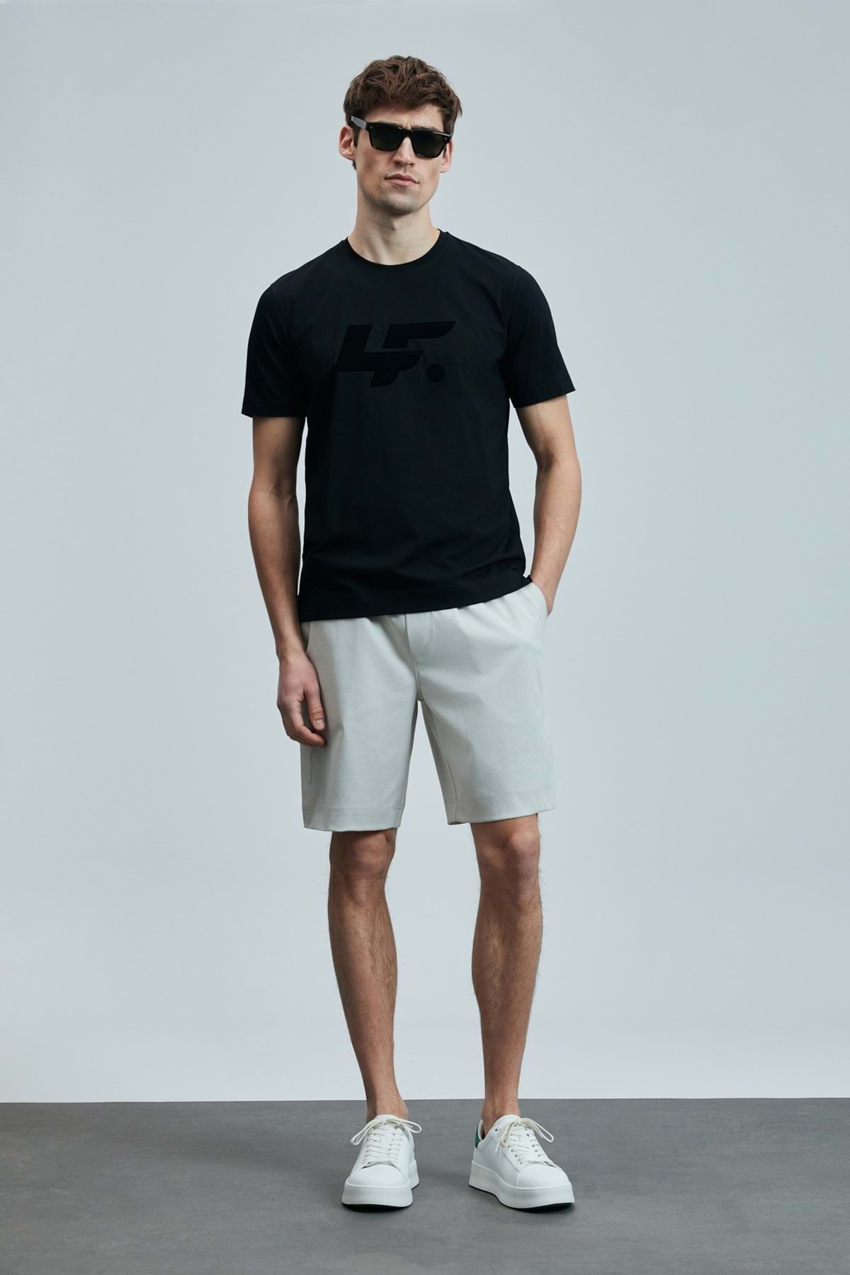 Lufian-111020243 Onix Μοντέρνο γραφικό T-Shirt Ανδρικό T-Shirt ΜΑΥΡΟ 5