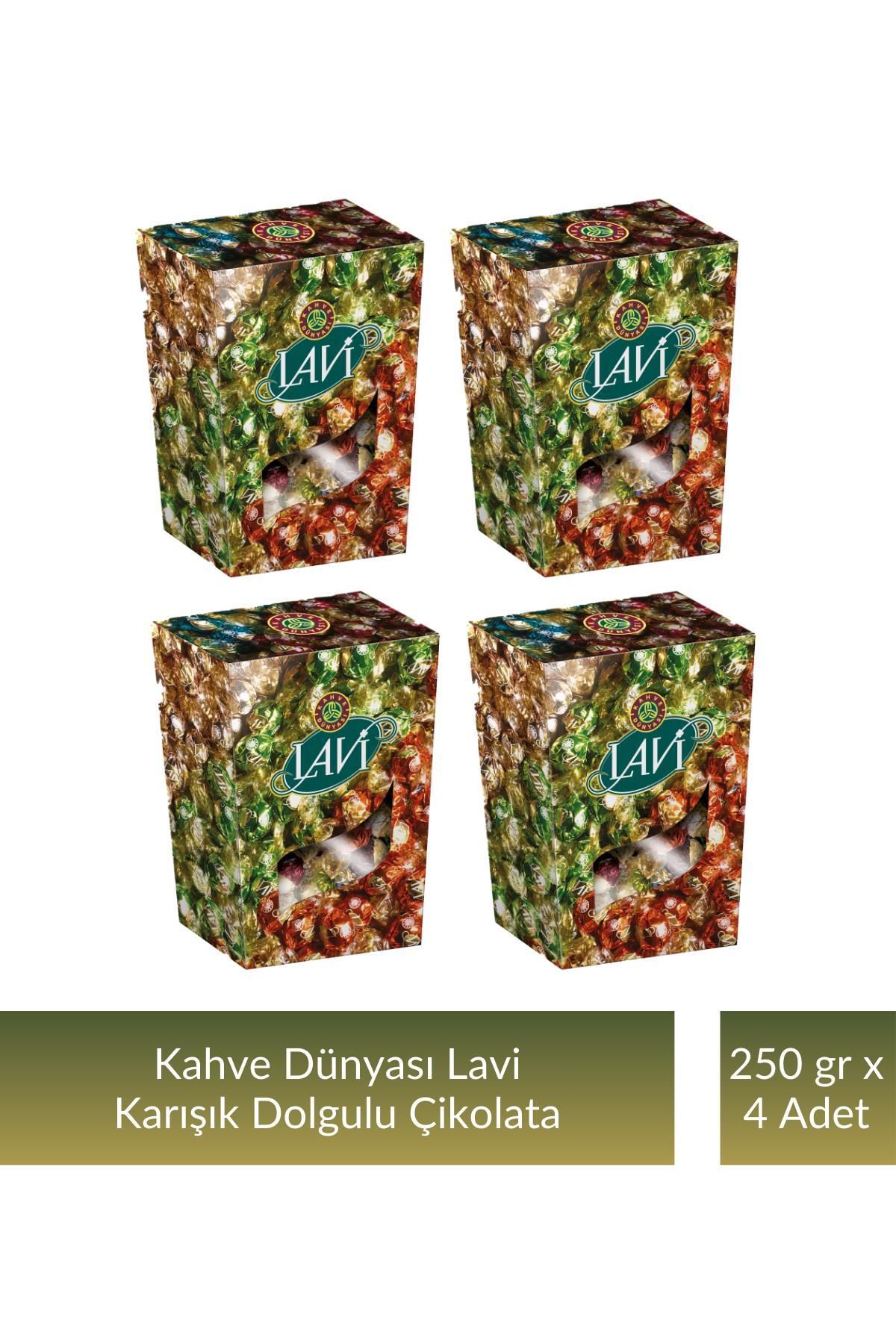 Kahve Dünyası Kahve Dünyası Lavi Karışık Dolgulu Çikolata 250 gr x 4 Adet