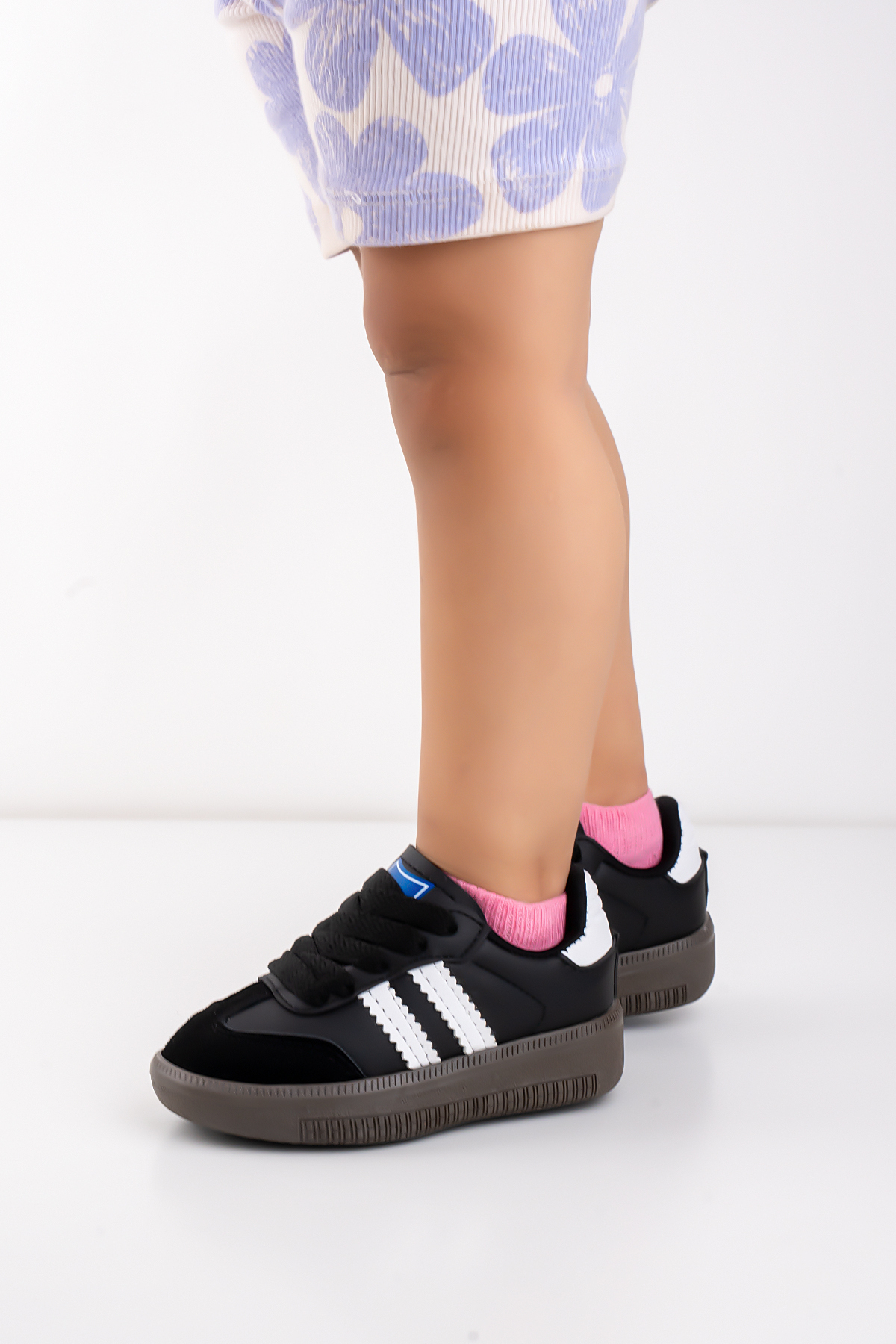 Blyss Kız Erkek Çocuk Bebek Siyah Beyaz Spor Ayakkabı Sneaker fotoğrafı 2 (önizleme)