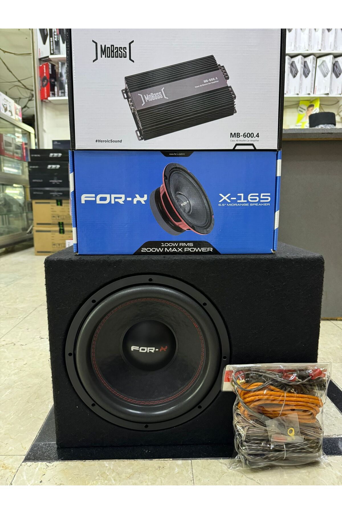 FORX5 Set Takımı 30cm Bass 16cm Midrange mb-600.4 4 Kanallı Anfi