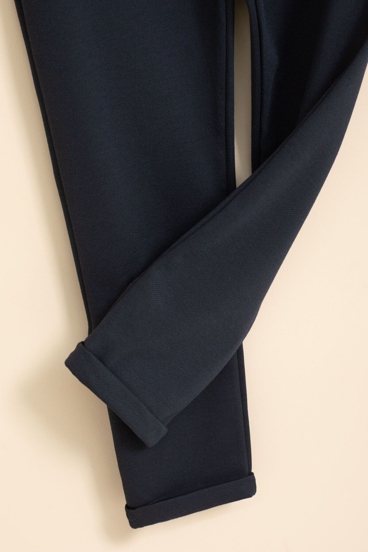 Cansın Mini-Navy Blue Boy's Double Leg Basic Fabric Trousers with Elastic Waist 21421 3