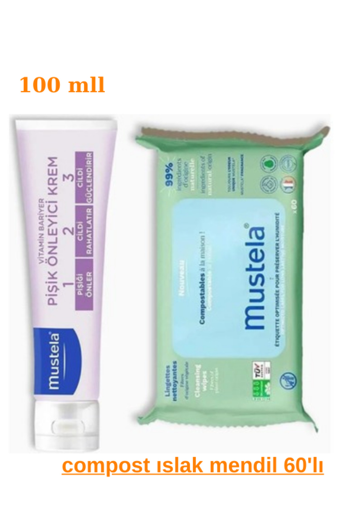 Mustela Vitamin Barrier 1.2.3 Pişik Önleyici Krem 100 Ml + Kompost Edilebilir Islak Mendil Hediyeli fotoğrafı 2 (önizleme)