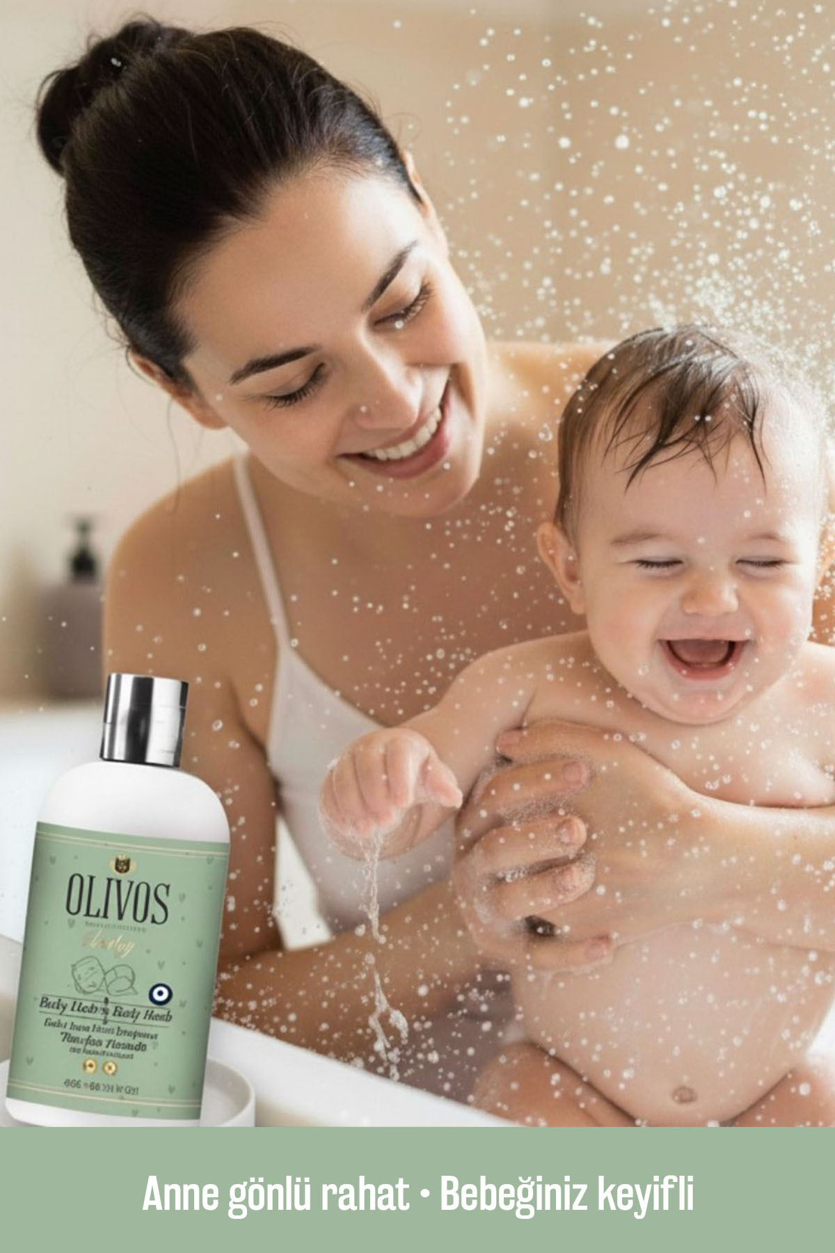 Olivos %100 Doğal Organik Zeytinyağlı Bebek Şampuanı, Saç ve Vücut için, Nemlendirici Etkili, 400 ml fotoğrafı 6 (önizleme)