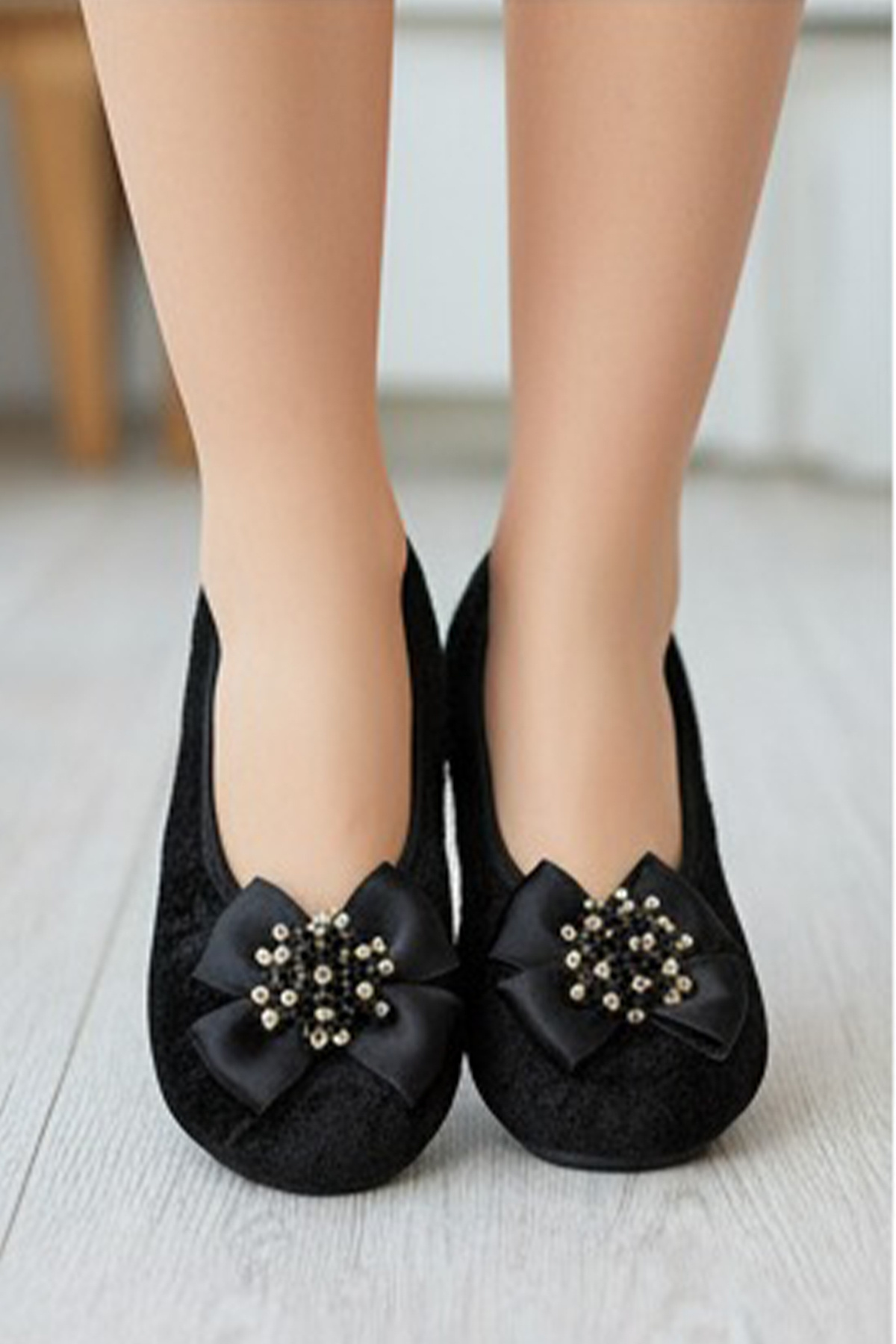 CEYDA SHOES Süslü Kadife Ev,hac, Umre Babeti, Hediye, Günlük Babet,tüylü Babet, Panduf, Patik, Gösteri Pisi Pisi