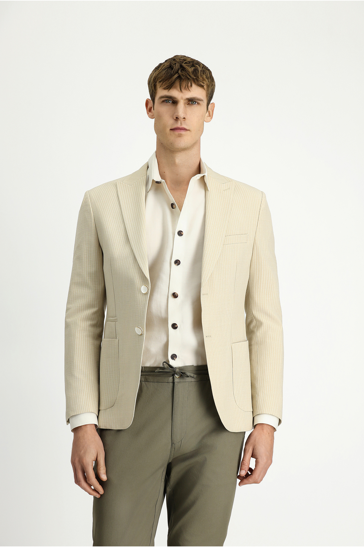 کیگیلی کاپشن ورزشی لایکرا راه راه فوق باریک و برش بسیار باریک Super Slim Fit