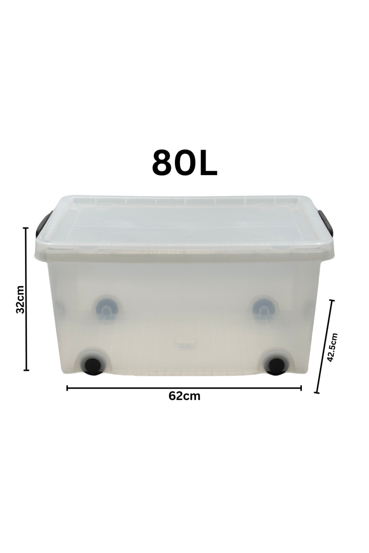 SUPPLIER-Clear Plastic Storage Container with Wheels and Lid, Portable & Stackable | Lock Lid Organizing Cont 6