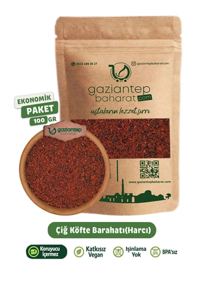 Gaziantep Baharat Çiğ Köfte Baharat (Harcı) 100 gr – Geleneksel Lezzet, Prati...