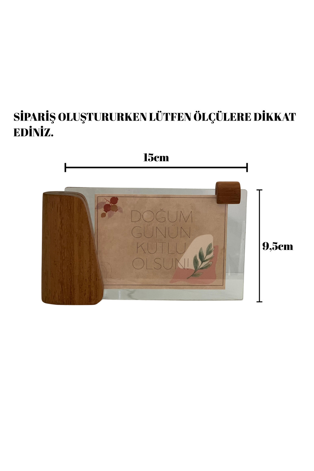 NO ON ATÖLYE-Solid Handmade Ireko Wood Plexiglass Frame (Frame Is Sent Empty) 3